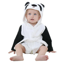Load image into Gallery viewer, Newborn Child Bathrobe - Black and White - Unisex