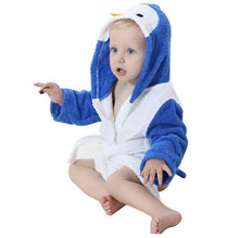 Load image into Gallery viewer, Newborn Child Bathrobe - Black and White - Unisex