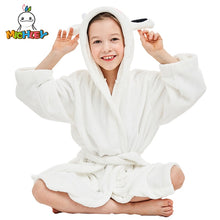 Load image into Gallery viewer, Kids Bathrobe - White - Boy